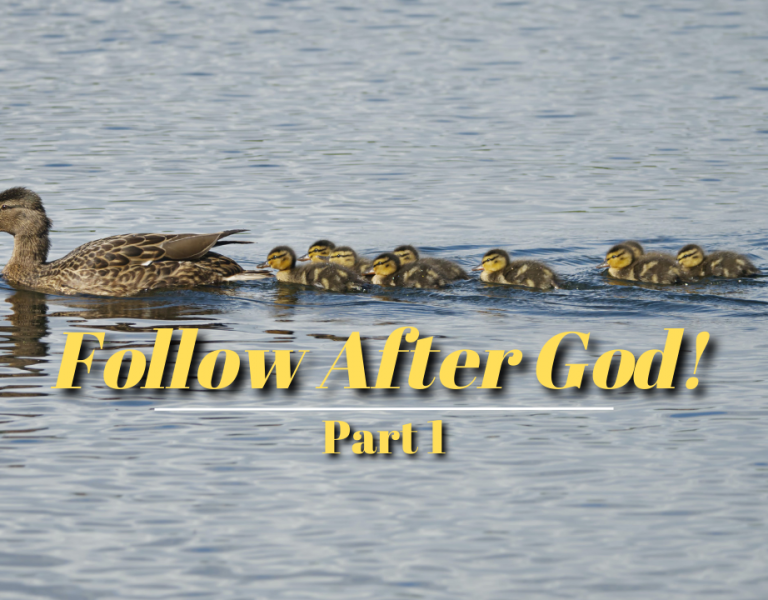 Follow After God – Part 1